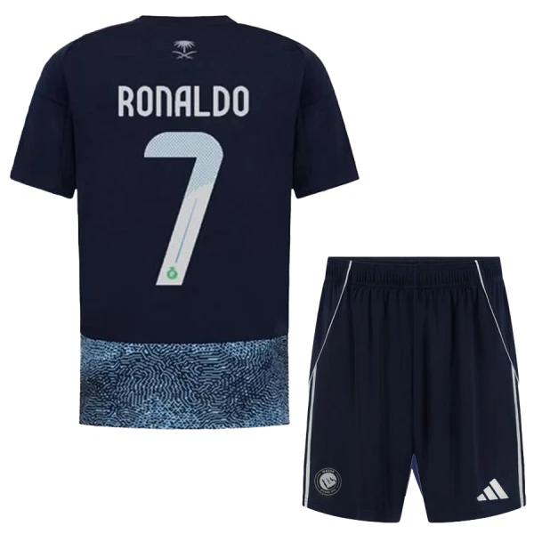 Conjunto Al-Nassr FC Cristiano Ronaldo 7 Visitante 2025/2026 Niño