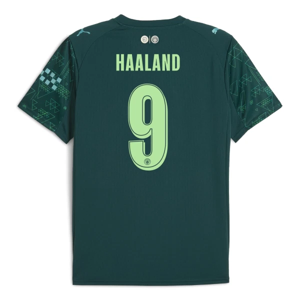 Camiseta Manchester City Erling Haaland 9 Cuarta Equipación 2025/2026 EA Sport