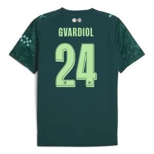 Camiseta Manchester City Josko Gvardiol 24 Cuarta Equipación 2025/2026 EA Sport