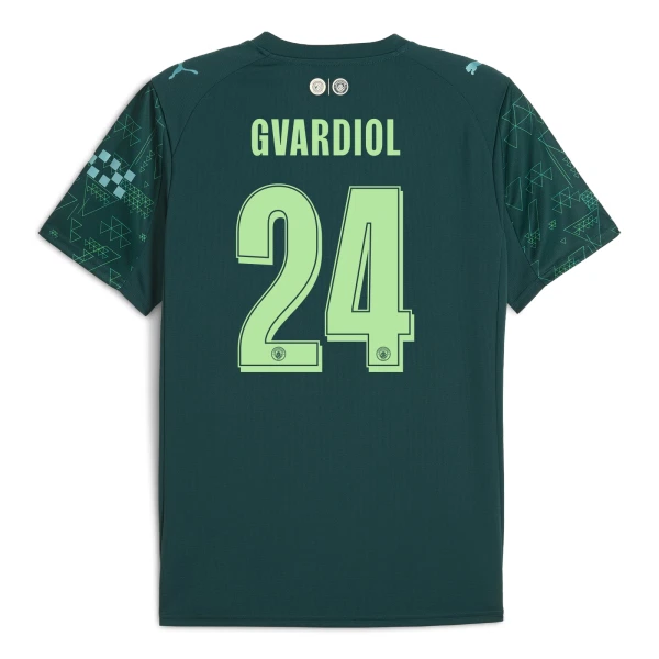 Camiseta Manchester City Josko Gvardiol 24 Cuarta Equipación 2025/2026 EA Sport