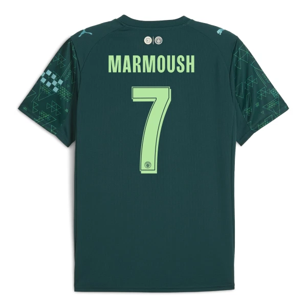 Camiseta Manchester City Omar Marmoush 7 Cuarta Equipación 2025/2026 EA Sport
