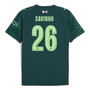 Camiseta Manchester City Savinho 26 Cuarta Equipación 2025/2026 EA Sport