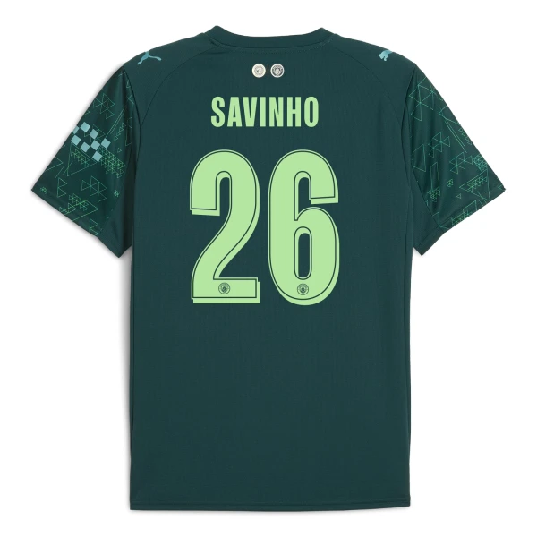 Camiseta Manchester City Savinho 26 Cuarta Equipación 2025/2026 EA Sport