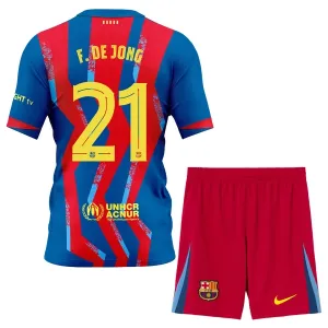 Conjunto FC Barcelona Frenkie de Jong 21 Cuarta Equipación 2025/2026 Niño