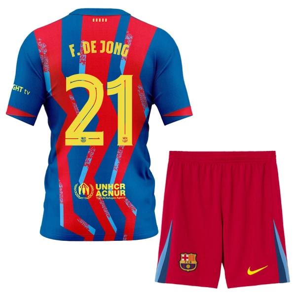 Conjunto FC Barcelona Frenkie de Jong 21 Cuarta Equipación 2025/2026 Niño