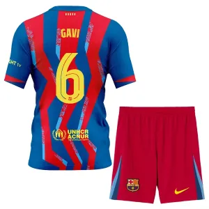 Conjunto FC Barcelona Gavi 6 Cuarta Equipación 2025/2026 Niño