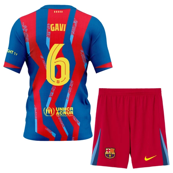 Conjunto FC Barcelona Gavi 6 Cuarta Equipación 2025/2026 Niño
