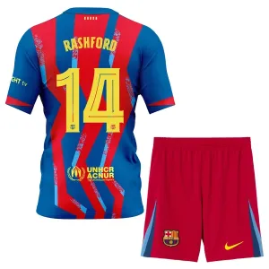 Conjunto FC Barcelona Marcus Rashford 14 Cuarta Equipación 2025/2026 Niño
