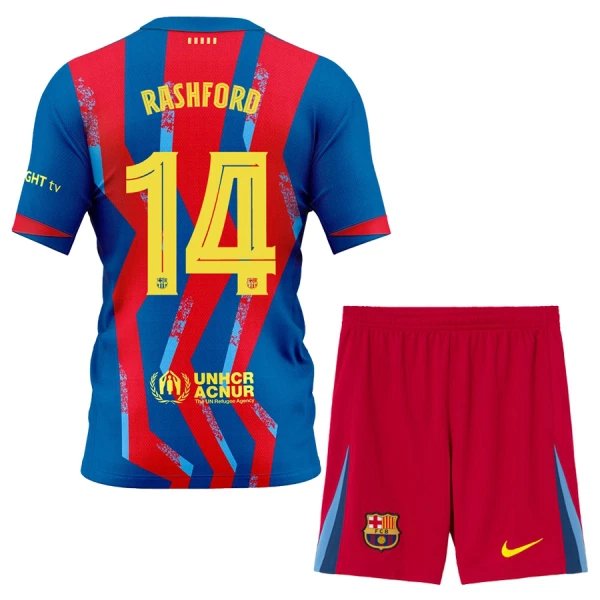 Conjunto FC Barcelona Marcus Rashford 14 Cuarta Equipación 2025/2026 Niño
