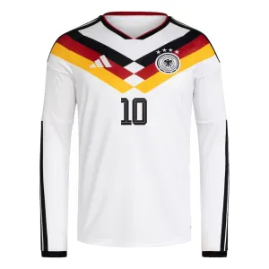 Camiseta Alemania Jamal Musiala 10 Local Mundial 2026 Manga Larga