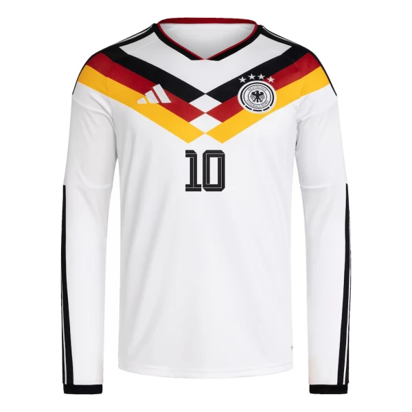Camiseta Alemania Jamal Musiala 10 Local Mundial 2026 Manga Larga