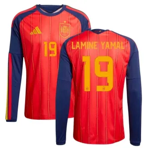 Camiseta España Lamine Yamal 19 Local Mundial 2026 Manga Larga