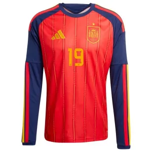 Camiseta España Lamine Yamal 19 Local Mundial 2026 Manga Larga
