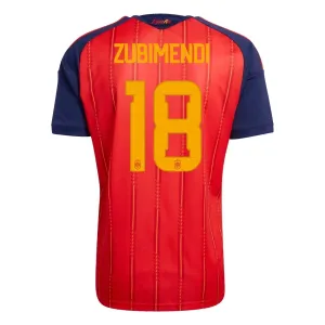Camiseta España Martín Zubimendi 18 Local Mundial 2026