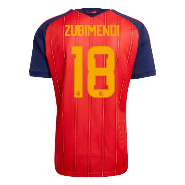 Camiseta España Martín Zubimendi 18 Local Mundial 2026