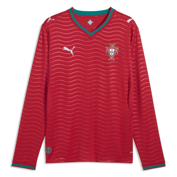 Camiseta Portugal Local Mundial 2026 Manga Larga