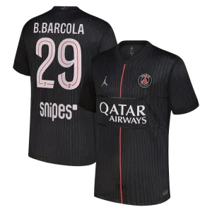 Camiseta PSG B. Barcola 29 Cuarta Equipación 2025/2026 Jordan