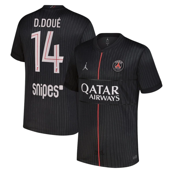 Camiseta PSG Désiré Doué 14 Cuarta Equipación 2025/2026 Jordan