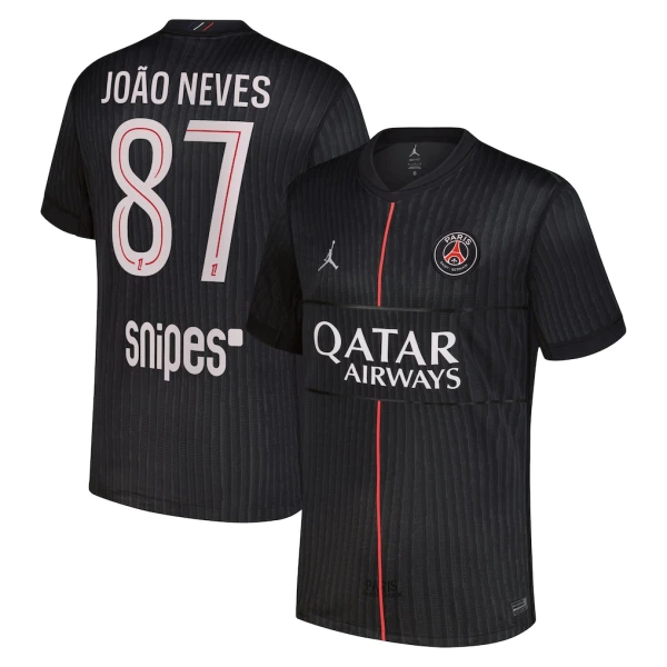 Camiseta PSG João Neves 87 Cuarta Equipación 2025/2026 Jordan