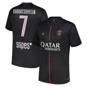 Camiseta PSG Khvicha Kvaratskhelia 7 Cuarta Equipación 2025/2026 Jordan