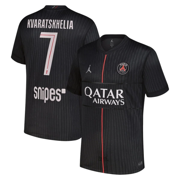 Camiseta PSG Khvicha Kvaratskhelia 7 Cuarta Equipación 2025/2026 Jordan