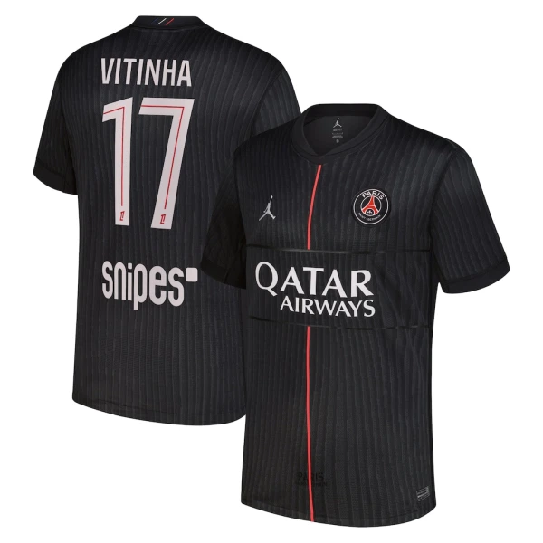 Camiseta PSG Vitinha 17 Cuarta Equipación 2025/2026 Jordan