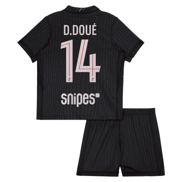 Conjunto PSG Désiré Doué 14 Cuarta Equipación 2025/2026 Jordan Niño