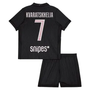 Conjunto PSG Khvicha Kvaratskhelia 7 Cuarta Equipación 2025/2026 Jordan Niño