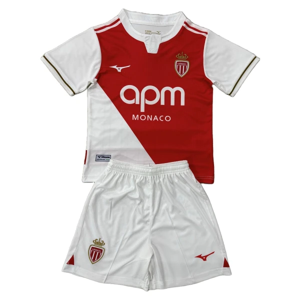 Conjunto AS Monaco Local 2025/2026 Niño Conjunto AS Monaco Local 2025/2026 Niño