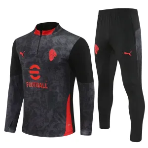 Conjunto de Sudadera 1/4 Zip AC Milan 2025/2026 Negro
