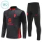 Conjunto de Sudadera 1/4 Zip AC Milan 2025/2026 Niño Negro