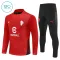 Conjunto de Sudadera 1/4 Zip AC Milan 2025/2026 Niño Rojo