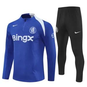 Conjunto de Sudadera 1/4 Zip Chelsea 2025/2026 Azul