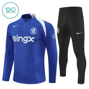 Conjunto de Sudadera 1/4 Zip Chelsea 2025/2026 Niño Azul