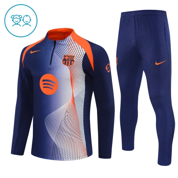 Conjunto de Sudadera 1/4 Zip FC Barcelona 2025/2026 Niño Azul