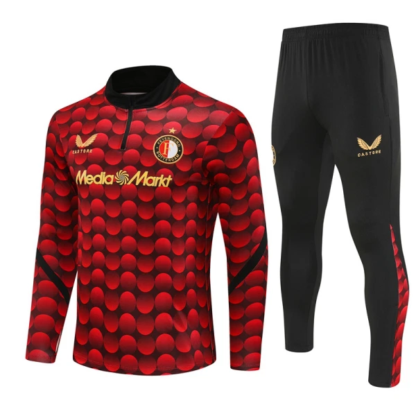 Conjunto de Sudadera 1/4 Zip Feyenoord Rotterdam 2025/2026 Rojo
