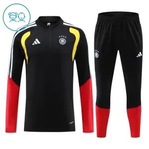 Conjunto de Sudadera 1/4 Zip Alemania 2026/2027 Niño Negro