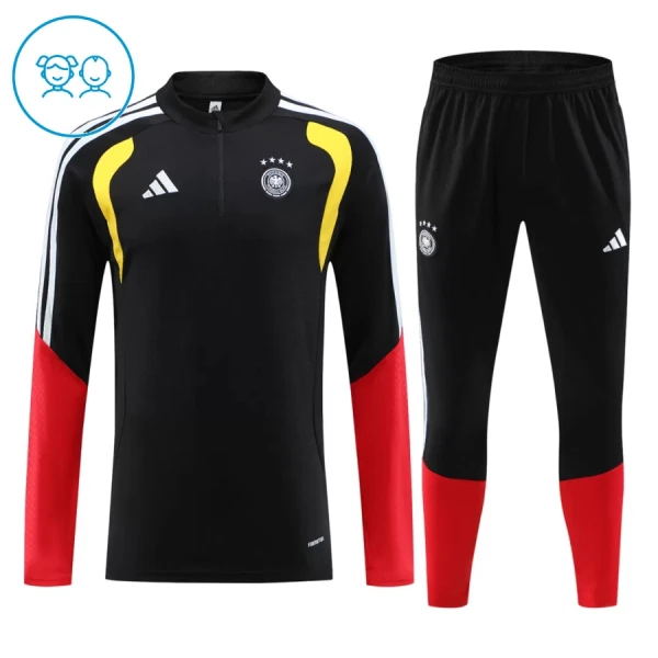 Conjunto de Sudadera 1/4 Zip Alemania 2026/2027 Niño Negro