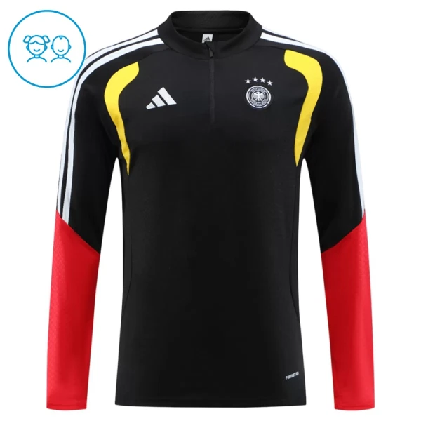 Conjunto de Sudadera 1/4 Zip Alemania 2026/2027 Niño Negro