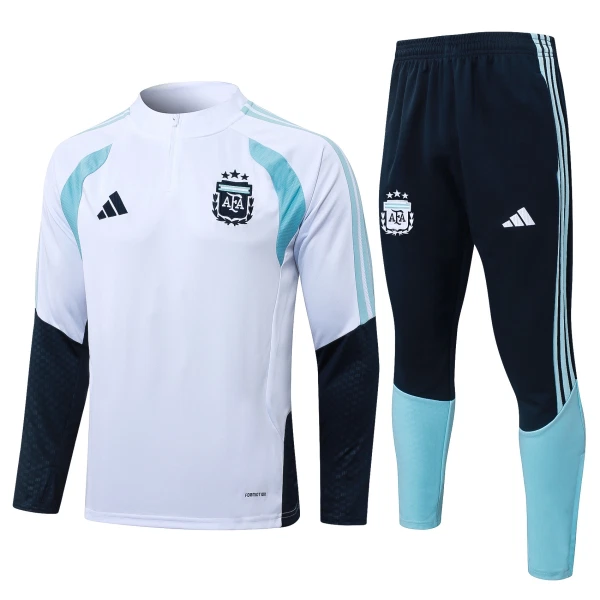 Conjunto de Sudadera 1/4 Zip Argentina 2026/2027 Blanco