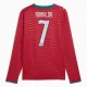 Camiseta Portugal Cristiano Ronaldo 7 Local Mundial 2026 Manga Larga