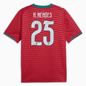 Camiseta Portugal Nuno Mendes 25 Local Mundial 2026