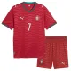 Conjunto Portugal Cristiano Ronaldo 7 Local Mundial 2026 Niño