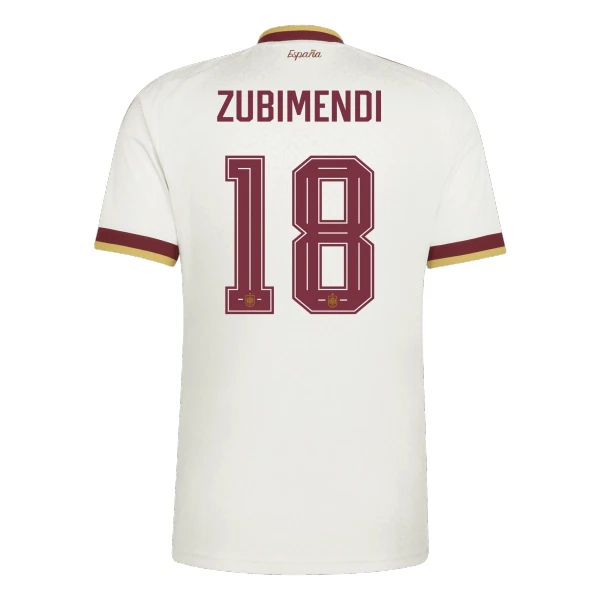 Camiseta España Martín Zubimendi 18 Visitante Mundial 2026 Camiseta España Martín Zubimendi 18 Visitante Mundial 2026