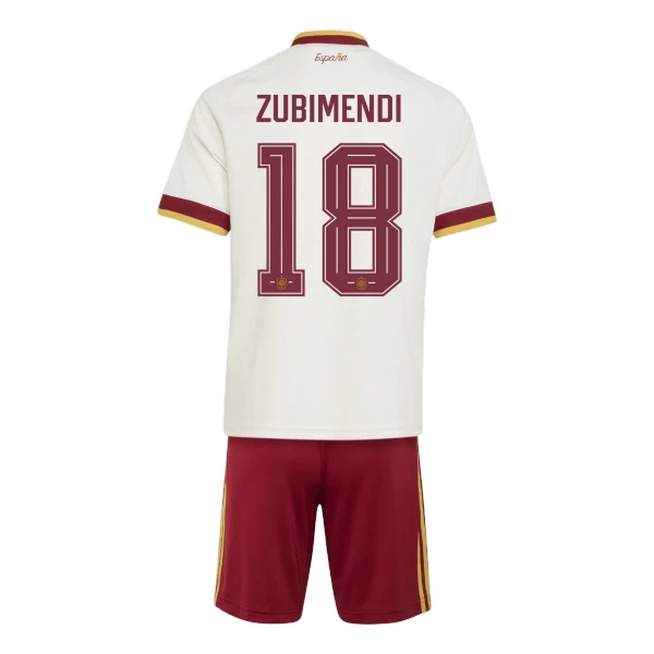 Conjunto España Martín Zubimendi 18 Visitante Mundial 2026 Niño Conjunto España Martín Zubimendi 18 Visitante Mundial 2026 Niño
