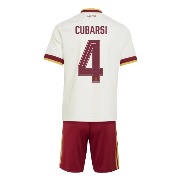 Conjunto España Pau Cubarsí 4 Visitante Mundial 2026 Niño Conjunto España Pau Cubarsí 4 Visitante Mundial 2026 Niño