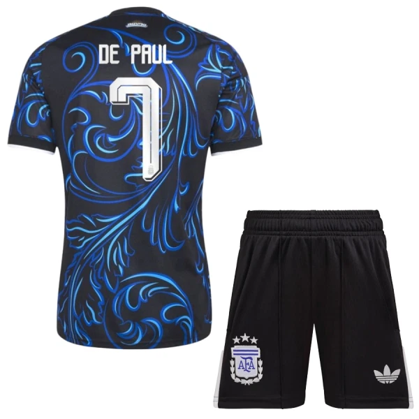 Conjunto Argentina R. de Paul 7 Visitante Mundial 2026 Niño Conjunto Argentina R. de Paul 7 Visitante Mundial 2026 Niño