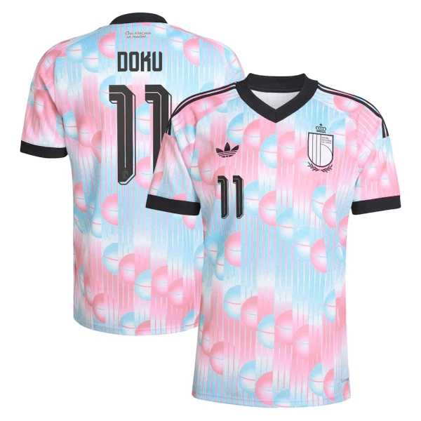 Camiseta Bélgica Jérémy Doku 11 Visitante Mundial 2026 Camiseta Bélgica Jérémy Doku 11 Visitante Mundial 2026