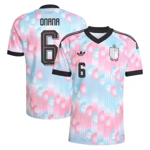 Camiseta Bélgica Onana 6 Visitante Mundial 2026