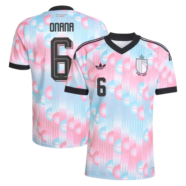 Camiseta Bélgica Onana 6 Visitante Mundial 2026